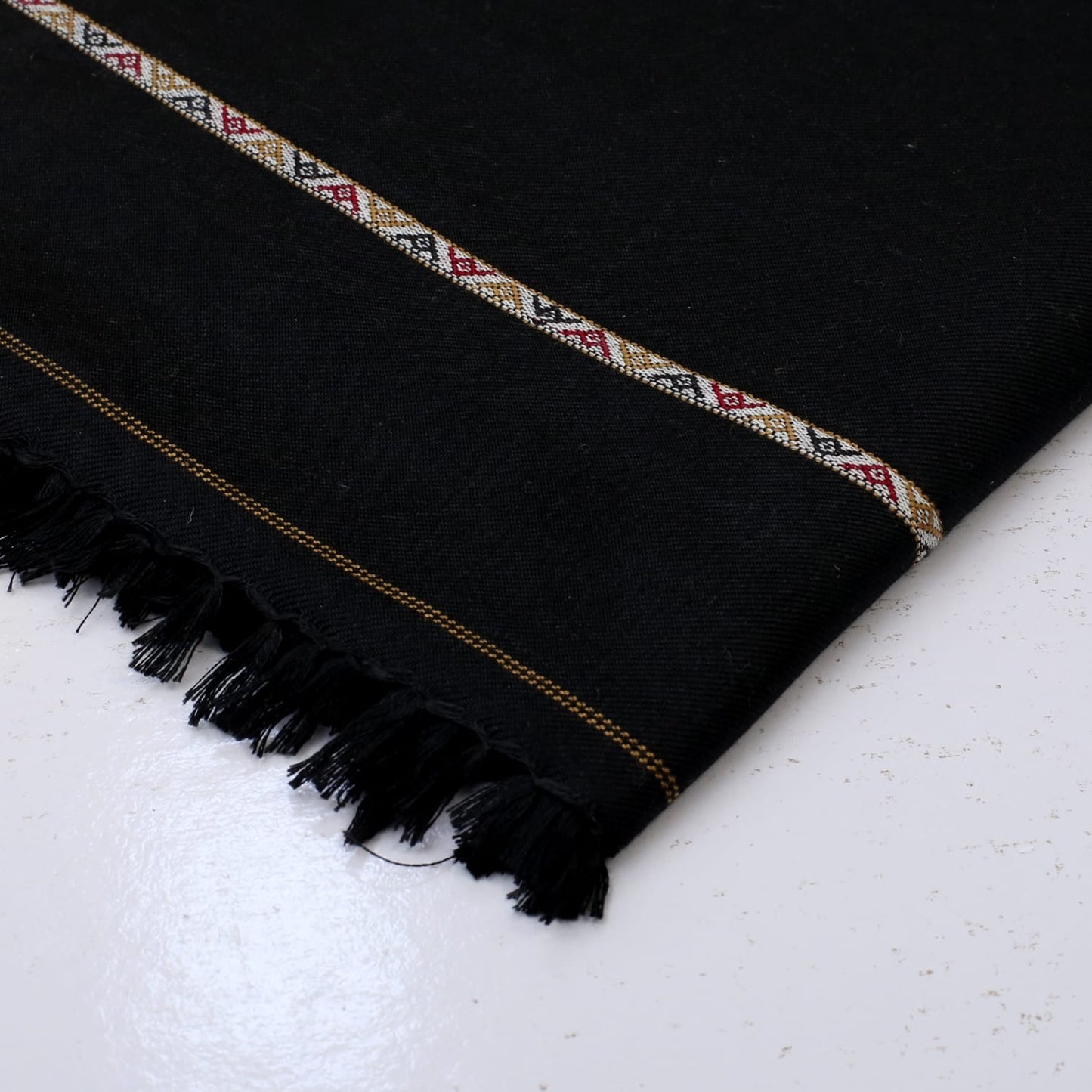 Swati Woolen Shawl Black