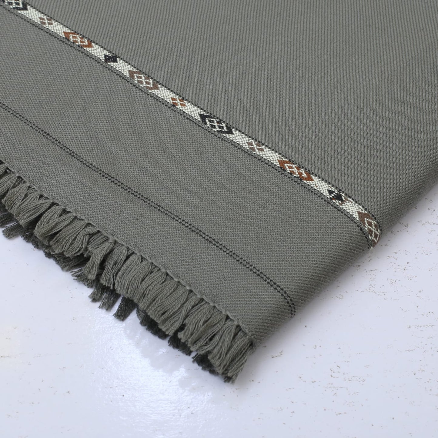 Swati Woolen Shawl Silver Grey